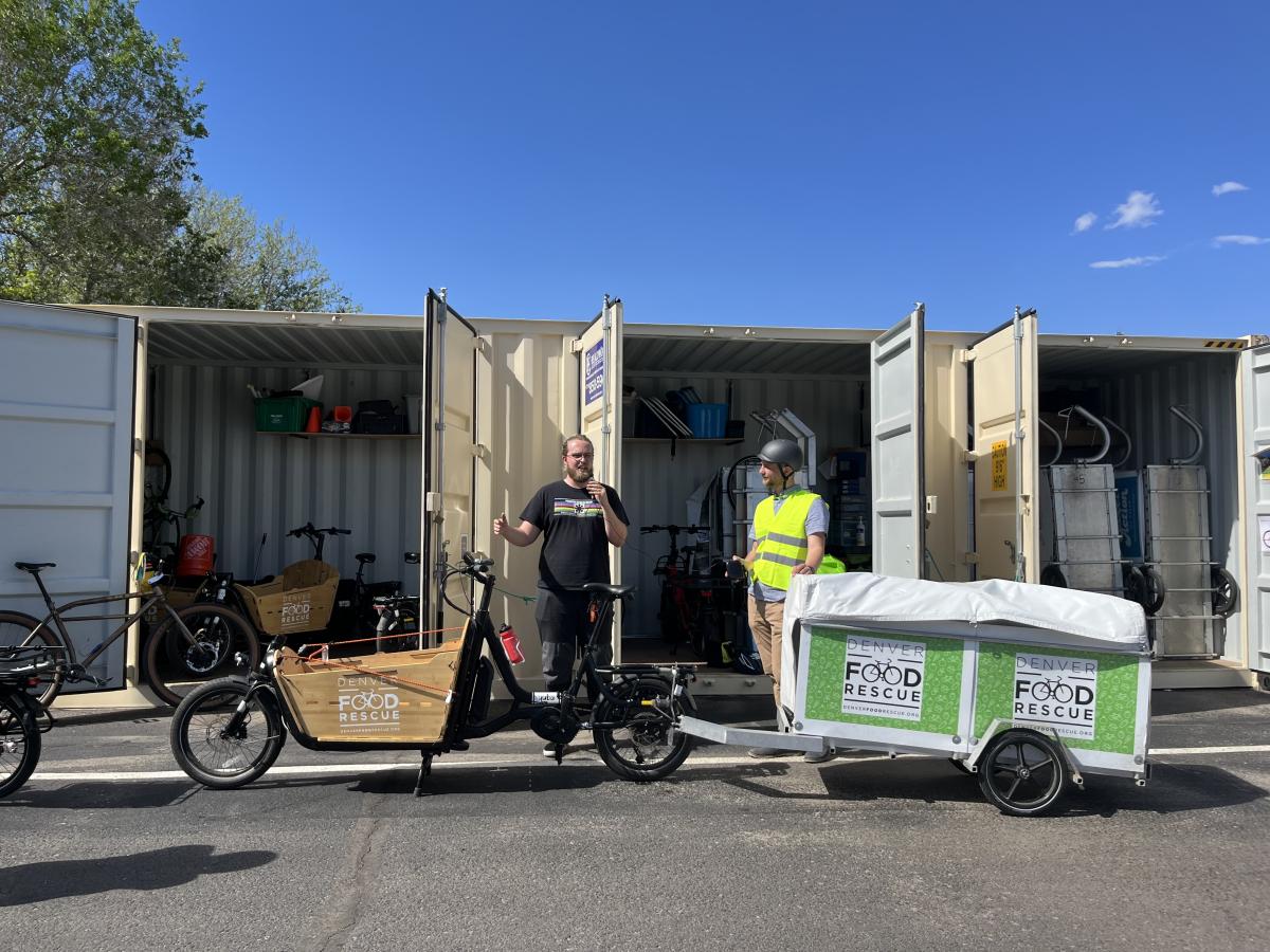 E-cargo bikes used to deliver food in Denver, CO