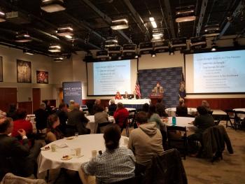 A photo of an SNHPC Legislative Event hosted by Saint Anselms College