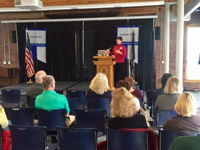 SNHPC Director Sylvia von Aulock speaking to participants during an outreach event